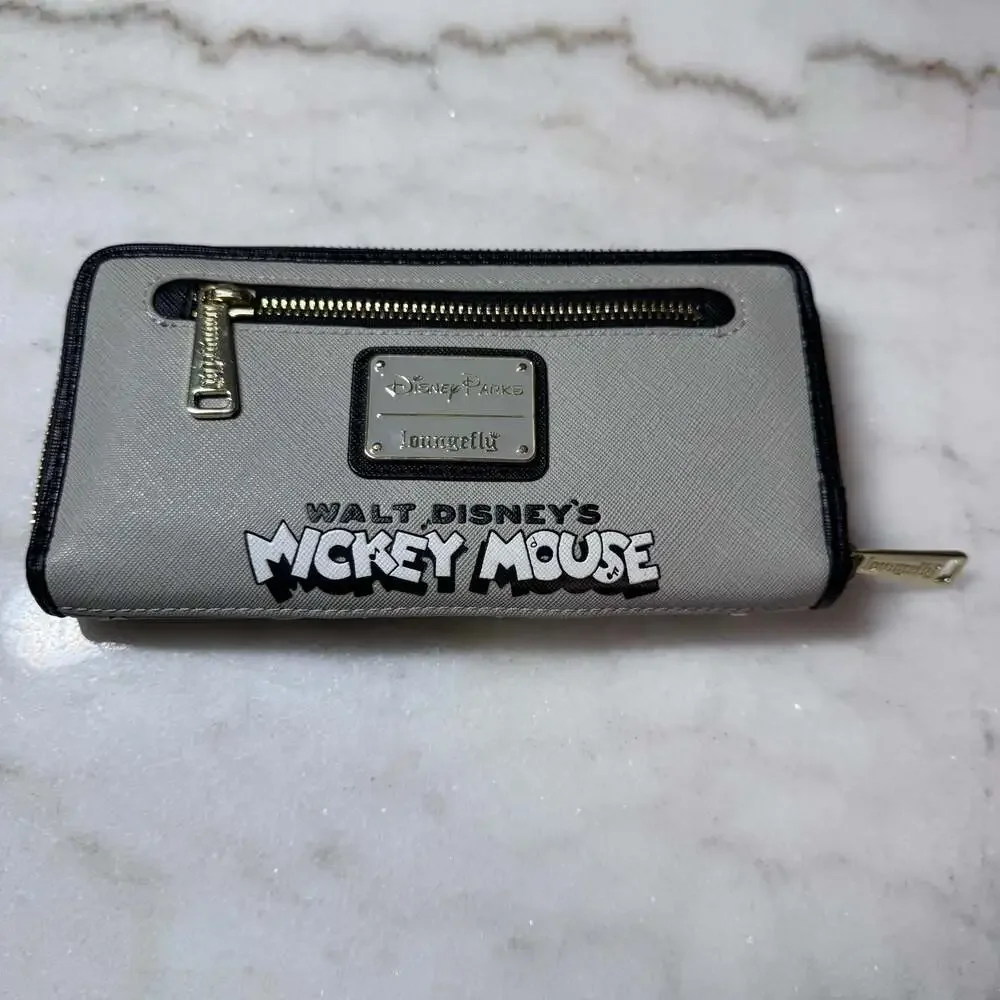 Disney Parks Steamboat Willie Loungefly Wallet Mickey and Minnie Mouse